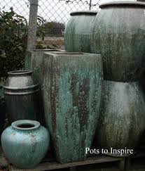 Approximately 8.5 x 8.5 large: Tall Milan Verdigris Opal Green Glazed Pot Planters Woodside Garden Centre Pots To Inspire