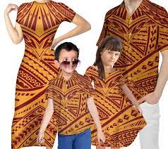 Traditional muumuu popular with our local hawaiian islanders, our traditional floral muumuu are perfect pretty dresses for casual & formal events. Family Matching Clothes Set Polynesian Print 4pcs Set Women Girls Club Dress Long With Shorts Sleeve Match Men Boys Shirts Buy Family Clothing Set New 2021 Polynesian Tribal Clothing Parent Child Outfit Product On