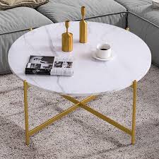 Shop pottery barn's collection of end tables and side tables and complete your seating area. Modern Round Coffee Tables Accent Side Coffee Table W Metal Frame Small Sturdy Tables For Small Spaces Accuweather Shop