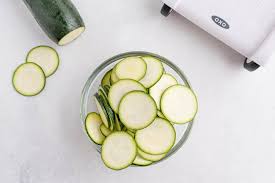 How to slice zucchini on mandolin. Air Fryer Zucchini Chips Rachel Cooks