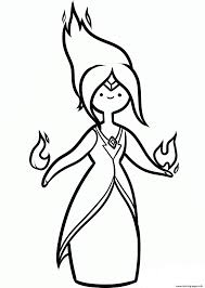 Download or print this amazing coloring page: Princess Flame Adventure Time S6f46 Coloring Pages Printable