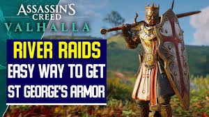 You can only obtain it by going on river raids with vaugn's team of merry vikings. St George S Armor Set Locations Ac Valhalla River Raids Youtube