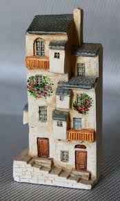 Signed J Carlton Hand Painted Miniature House Purchased Made France 1992 210217 Perili Evler Masal Evleri Minyatur Bahceler