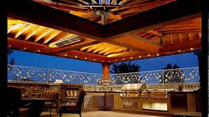 outdoor kitchen lighting design plywood