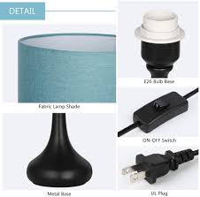 Complete your bedroom by adding nightstands to your décor. Modern Desk Lamp For Bedroom Haitral Bedside Table Lamps Office With Metallic Base And Fabric Shade