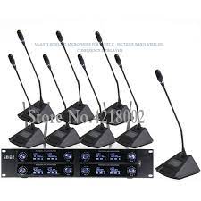 Conference systems can be wired and wireless. Pro 8 Channel Uhf Wireless Microphone System For Meeting Room With Desktop Gooseneck Table Conference Handheld Or Lavalier Mic Microphones Aliexpress