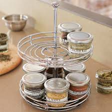 two tier revolving spice rack