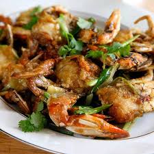 Chinese Style Blue Crabs With Scallion And Ginger Sauce Recipe Yummly Recipe Crab Recipes Cooking Seafood Blue Crab Recipes