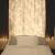 Sheer Curtains With Lights Behind Bed