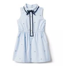 Girl Sky Blue Stripe Bee Print Striped Bee Shirtdress by Janie and Jack