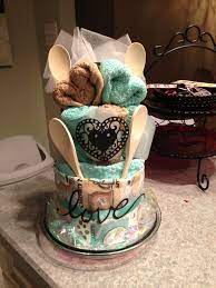 (this is because rice cake dough will be very hot to touch.). Dish Towel Cake For A Bridal Shower Wedding Towel Cakes Towel Cakes Bridal Shower Gifts