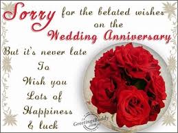 Belated Wedding Anniversary Wishes Cards
