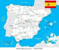 Traditionally the middle stripe was defined by the more archaic term of gualda and hence the popular name la rojigualda red weld. Spain Map Flag Vector Photo Free Trial Bigstock