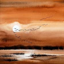 When buy acrylic paints, you need to know some amazing sunrise painting idea. 40 Easy Watercolor Landscape Painting Ideas For Beginners Femina Talk