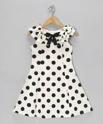 Black And White Dots Frock Black Cream Polka Dot A Line Dress Girls Zulily Girls Dresses Sewing Toddler Girl Dresses Dresses Kids Girl
