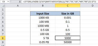 Convert bytes to kilobytes to megabytes to gigabytes to terabytes, and vice versa. Excel Formula Normalize Size Units To Gigabytes