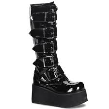 Demoniacult Swing 815 Black Velvet Boots – Angel Clothing