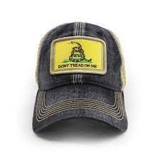Gadsden Don T Tread On Me Flag Trucker Hat Black Hats For Men Mens Trucker Hat Trucker Hat