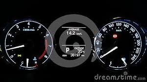 Gauge Cluster In A Modern Sedan Car Containing The Tachometer Speedometer Coolant Temperature Fuel Quantity Indicator In 2020 Sedan Cars Gauge Cluster Tachometer