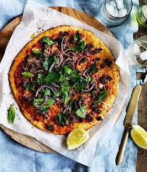 Fast Spiced Lamb Pizza With Onion Mint And Sumac Recipe Recipe Sumac Recipes Recipes Lamb Recipes
