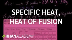 Specific Heat Heat Of Fusion And Vaporization Example Chemistry Kha Chemistry Chemistry Class Electromechanical Engineering
