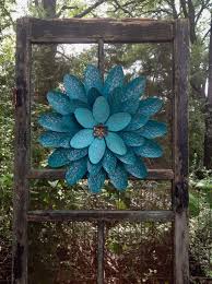They look especially beautiful with trailing flowers or vines. Teal Metal Flower Wall Art Novocom Top