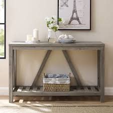 Best Buy Walker Edison Modern Farmhouse Entryway Table Gray Wash Bbf52aftgw Farmhouse Entryway Table Entry Console Table Farmhouse Entry Table