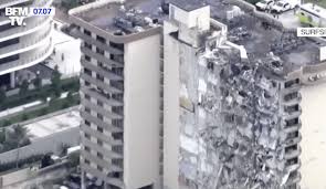 Un immeuble de 11 étages s'est partiellement effondré à miami jeudi matin. P B0i Q Mguizm