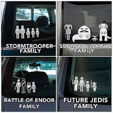 Star Wars Family Car Decals Stickers Free Decal W Purchase Of 4 Decals Ebay Family Decals Star Wars Family Car Decals