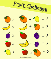 Check spelling or type a new query. Fruit Math Challenge Kids Riddles Logic Puzzle Brainfans