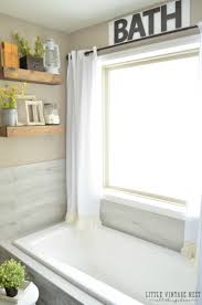 No Sew Farmhouse Curtains Sarah Joy Bathroom Farmhouse Style Bathroom Window Treatments Farmhouse Style Kitchen