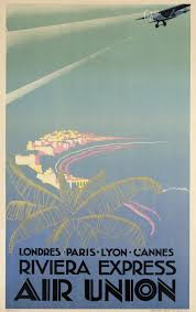 By Edmond Maurus 1 9 3 2 Air Union Riviera Express Londres Paris Lyon Cannes Extremely Rare Travel Posters Vintage Airline Posters Vintage Travel Posters