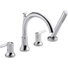 Estora 7000 roman tub valve. Delta Trinsic 2 Handle Deck Mount Roman Tub Faucet With Hand Shower Trim Kit Only In Chrome Valve Not Included T4759 The Home Depot