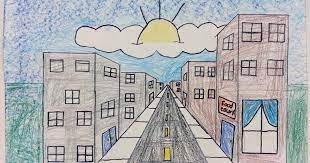 One-point Perspective City Streets 5th One Point Perspective Perspective Art Point Perspective
