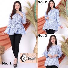 Jual beli pekalongan online aman garansi shopee. Atasan Batik Wanita Blouse Batik Pekalongan Shopee Indonesia