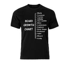 Beard Growth Chart T Shirt Beard Shirt Men Kids Funny