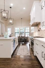 I Do Love An Interior Brick Back Splash Most Home Renovators Are Using Mosaic Tile F Industrial Farmhouse Kitchen Modern Farmhouse Kitchens Home Decor Kitchen