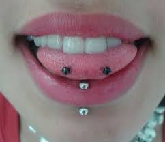 Horizontal Tongue Vertical Labret Tongue Piercing Lip Piercing Venom Piercing