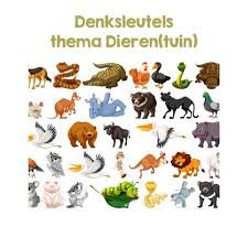 denksleutels thema dieren tuin illustratie dieren schattigste dieren dieren