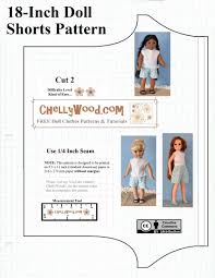 Follow this link to find the free patterns and tutorials provided by chellywood.com how to sew frill sleeves dress sewing for 18 dolls with free printable patterns. Free Printable Shorts Patterns For Americangirl And Other 18 Inch Dolls Free Doll Clothes Patterns