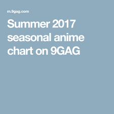 Summer 2017 Seasonal Anime Chart On 9gag Anime Anime