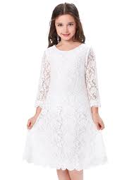 Girls Princess Lace Long Sleeves Flower Autumn Dresses 11 12yrs Cl010442 1 The Height Of Girl In Lace Dress With Sleeves Lace Dress Casual Baby Girl Dresses