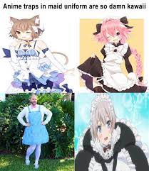Anime traps in maid uniform are so damn kawaii : r/Animemes