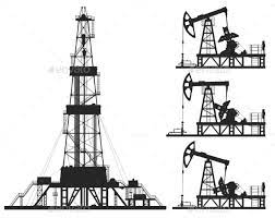 Set Of Oil Pumps And Rig Silhouettes Rigs Drilling Rig Oil Sands
