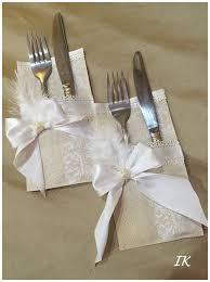 Off White Cutlery Holders Silverware Pockets Classic Wedding Table Decor For Stylish And Ideal W Cutlery Holder Table Decorations Wedding Silverware