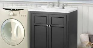 Foremost Conyer 30 In Laundry Vanity In Black And Premium Acrylic Sink And Faucet Kit Coba30 Laundry Room Sink Basement Laundry Room Laundry Room Sink Cabinet