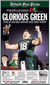 The detroit free press is a newspaper published in the detroit, michigan area. All Is Right In East Lansing What A Year For The Spartan Football Team Gogr Michigan State Football Michigan State Spartans Football Michigan State Spartans