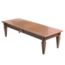 Generally speaking, coffee tables should be positioned at the center of a seating arrangement to accommodate guests and unify the overall space. Lot Art Vintage Mediterranean Style Coffee Table