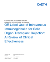 Off Label Use Of Intravenous Immunoglobulin For Solid Organ