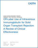 off label use of intravenous immunoglobulin for solid organ